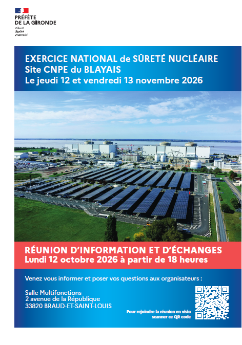 Exercice nucléaire des 12 et 13 novembre 2026